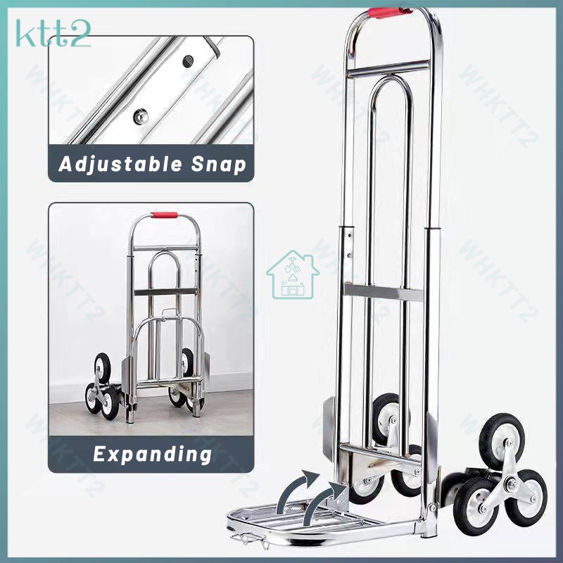 Handpulled cart climbs the stairs upstairs to carry the artifact small