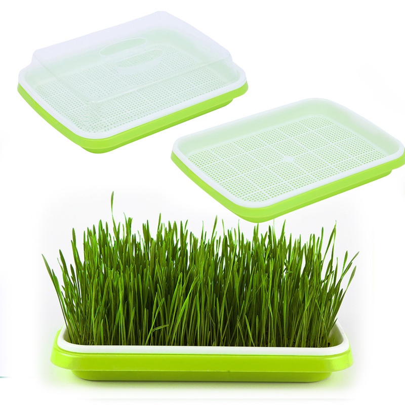 Nomanak Seed Sprouting Kit - 4-Tier Stackable Seed Sprouter Trays With Drain Holes