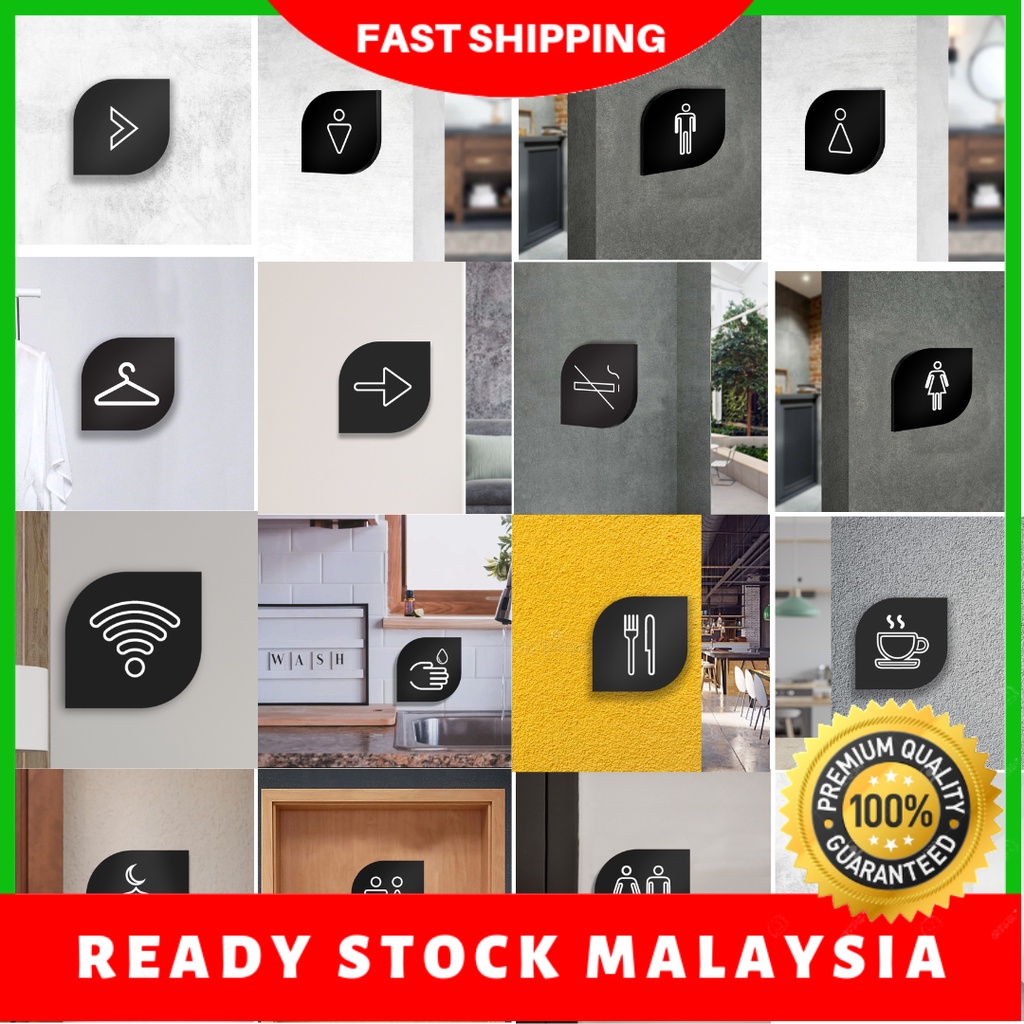 Modern WIFI sign / DOOR SIGN / Signage FOOD / Papan MAKANAN - 150mm x ...