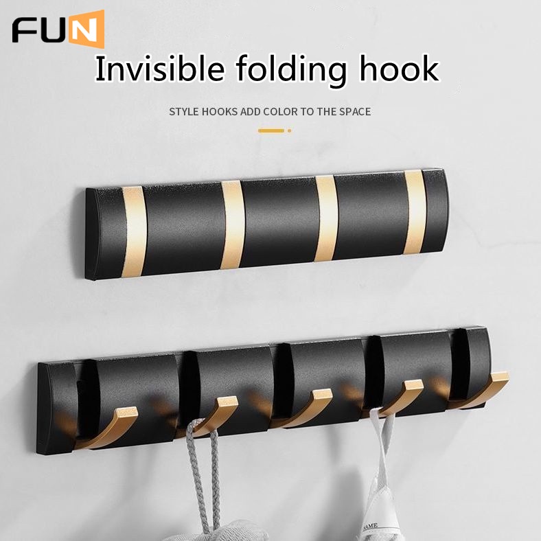 [FUN] Wall hanging folding hook clothes hook free punching invisible ...