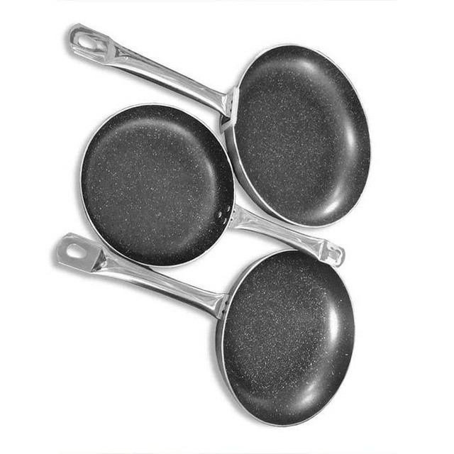 Oxone OX03FP Panci Pan Stainless 3pcs Frying Pan Anti Lengket - Gambar 4