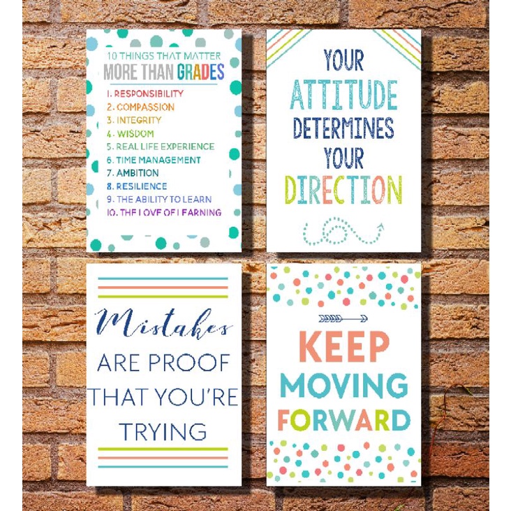 Laminated Classroom /Room inspirational Wall Posters | Shopee Singapore