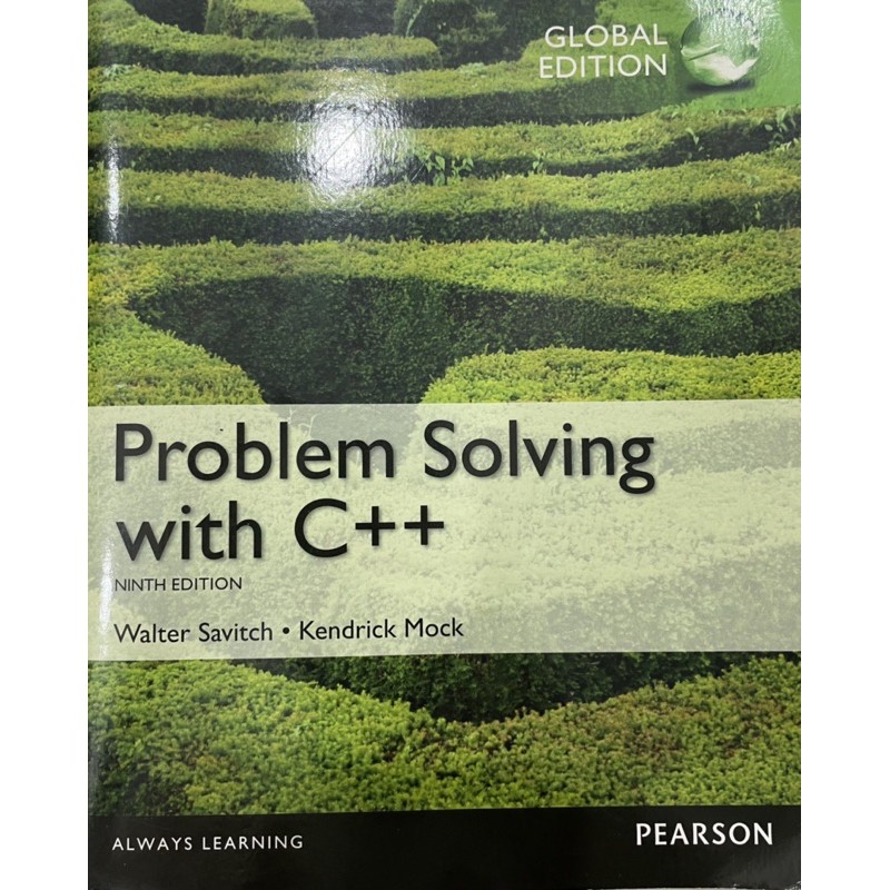 Problem Solving with C++ global edition by Pearson programming learning ...