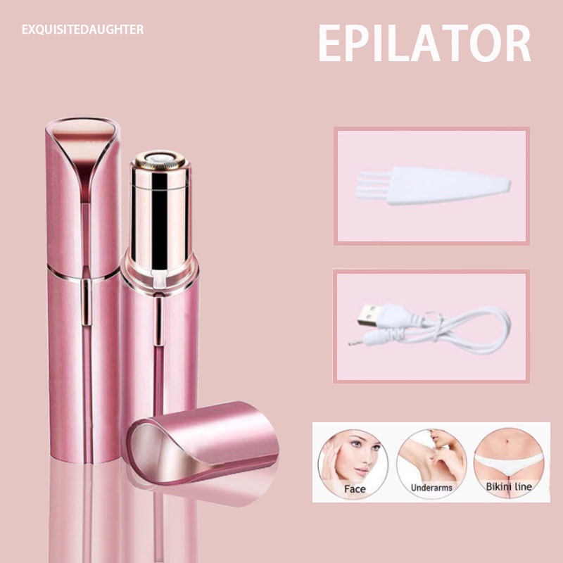 Ladies Electric Mini Hair Removal Machine Lipstick Shaver Eyebrow Trimmer