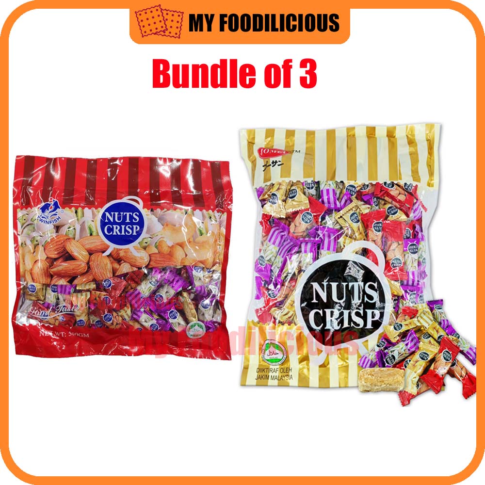 Nuts Crisp / Crispy Peanut / Mix Nut / Kacang Tumbuk / Nut Crisp Peanut Candy 80g/500g/1kg