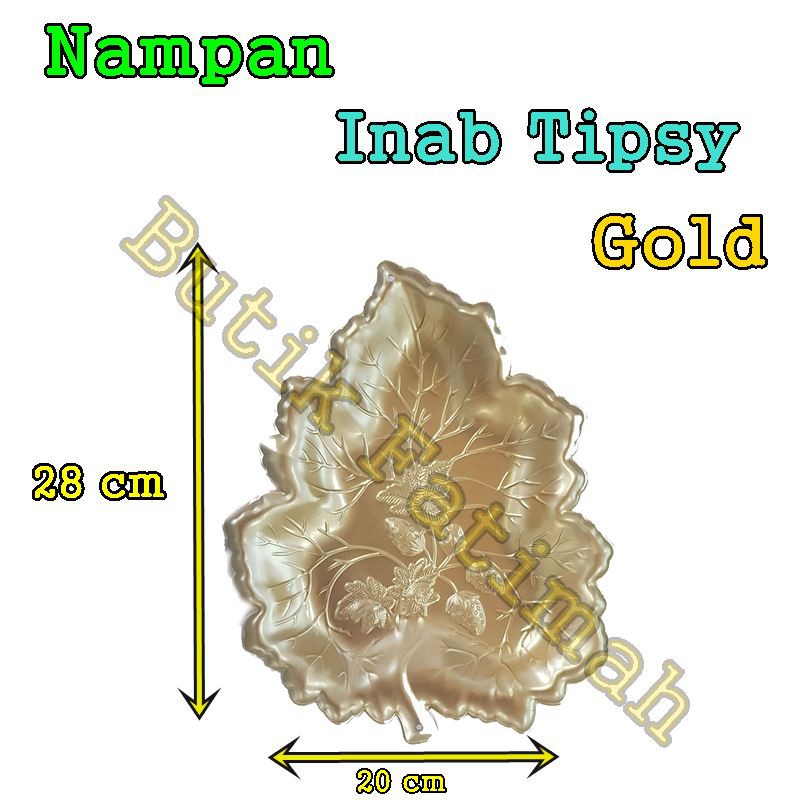 Gold Arabic Tray Leaf Shape Talam Inab Tipsy By Hajj & Umrah | Shopee ...