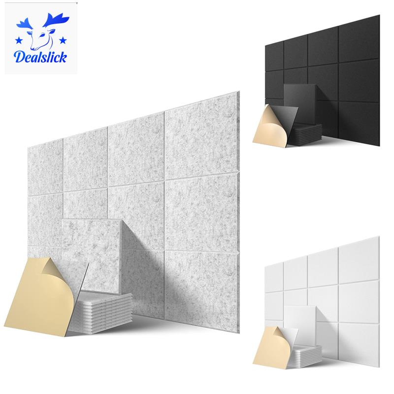 Self Adhesive Acoustic Panels 12 Pack 12 X 12 X 0 4 Inch Sound Proof Padding Sound Absorbing