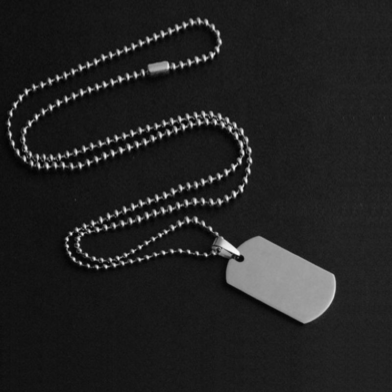 Necklace Military Army Style Tags Chain Pendant Necklace Jewelry Accessories Males Gifts Shopee Singapore