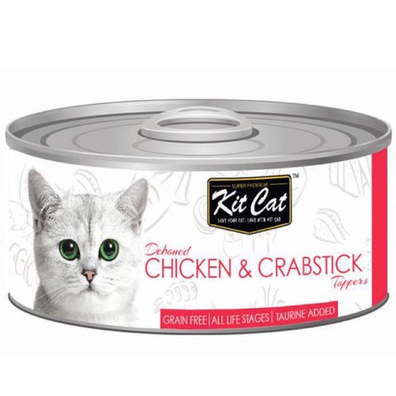 KIT CAT DEBONED CHICKEN & CRABSTICK TOPPERS CANNED CAT FOOD 80G ...