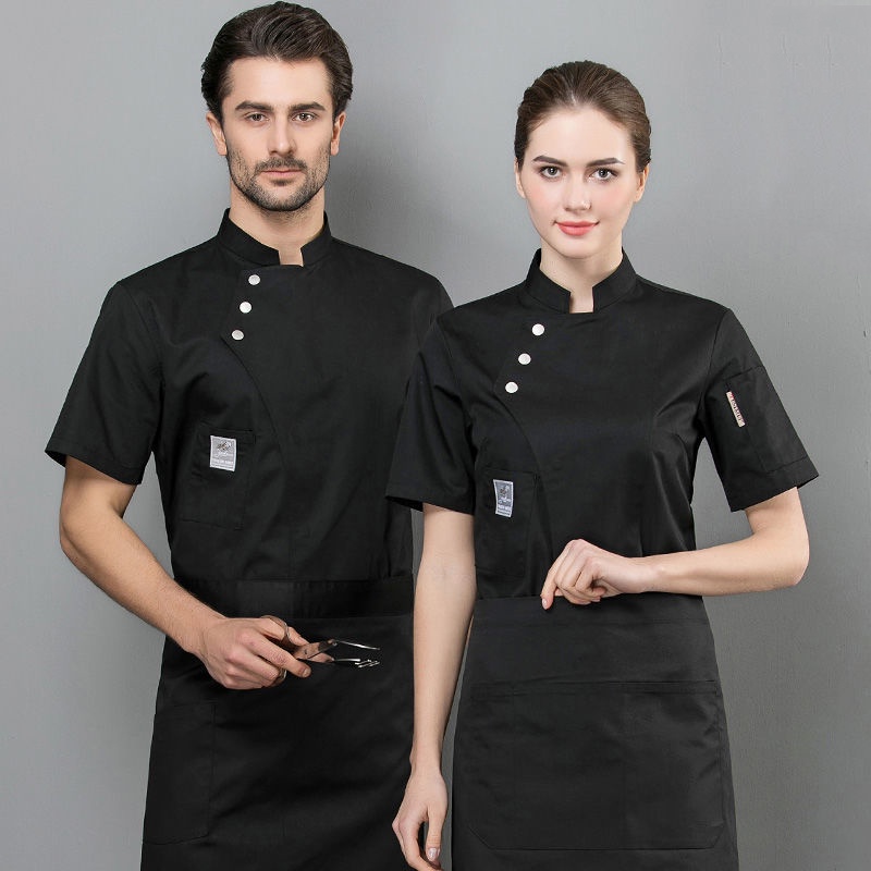 Chef uniform short on sale sleeve