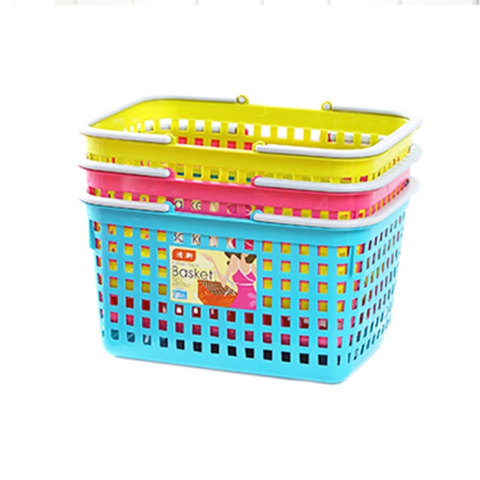 Supermarket BasketPlastic Hand Vegetables Basket Laundry Basket Laundry Basket Storage Basket