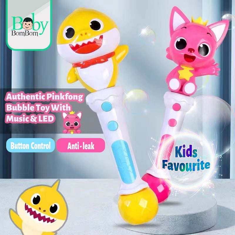 Baby Shark Pinkfong Kids Bubble Toy Gun Machine Wand Solution