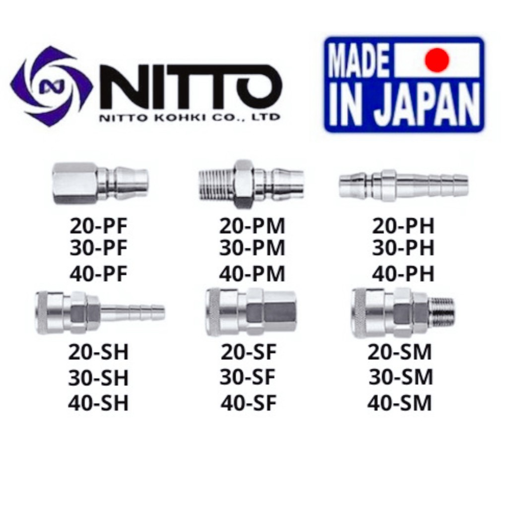 Nitto Kohki Hi Cupla Air Coupling for Air Compressor, Air Coupler 20,30 ...