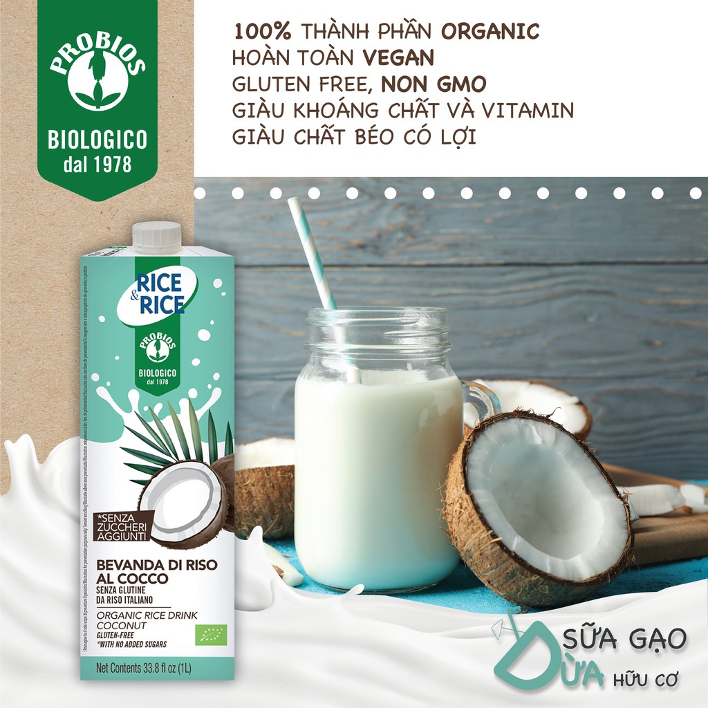 ProBios Organic Coconut Rice Milk 1L | Shopee Singapore