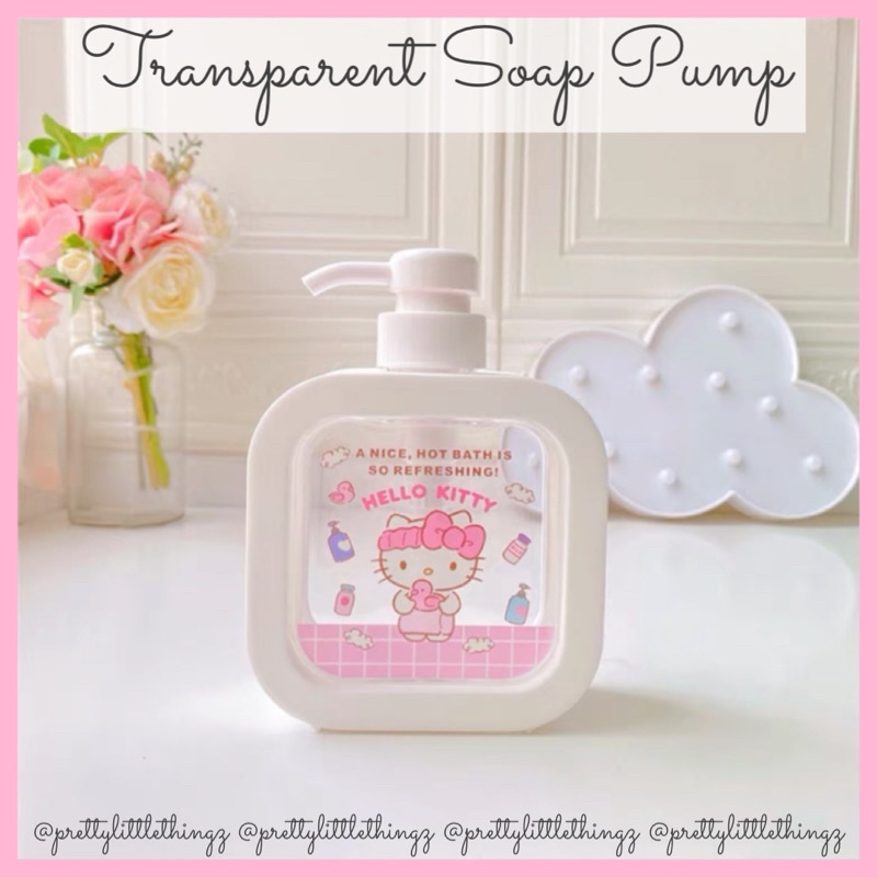 NEW DESIGNS SG READY STOCK Transparent Soap Pump Badtz Maru Hello Kitty Melody Cinnamoroll Kuromi Sanrio