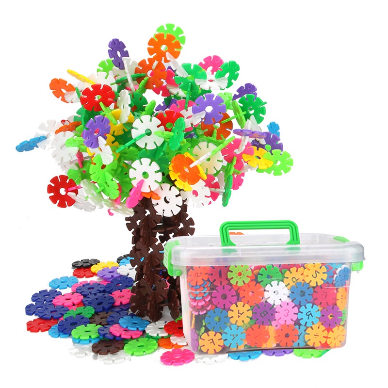 [400PCS] Snowflake Building Block Toys Montessori Assembling Blocks ...