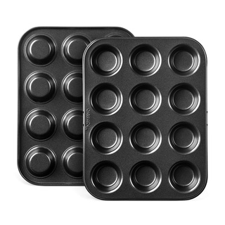 12 Cups Cake Mold Square Mini Bread Burger Muffin Cupcake Mold For  Household Non-Stick Baking Pan Oven Trays Pastry Tool