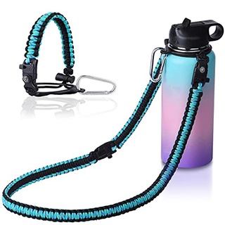 EasyAcc Water Bottle Handle Shoulder Strap, for 12oz - 64 oz Hydro Flask  Wide Mouth Water Bottles and Universal Water Bottles, with Carabiner, for  Walking Hiking Camping (Bottle Excluded) Full Black - XL Size