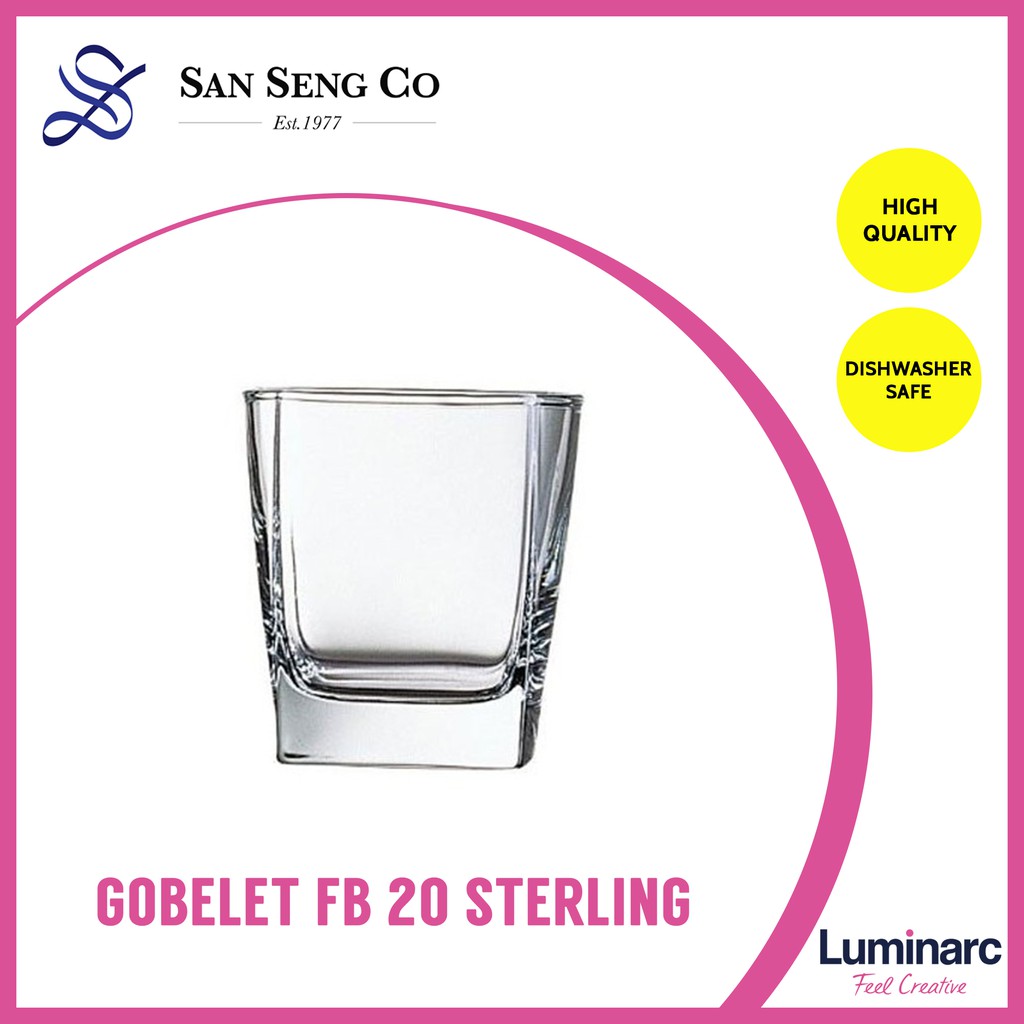 San Seng Luminarc Sterling Old Fashion 200ml (Set of 6) Water Glass