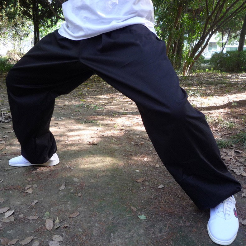 ~~ Guanglong~Black Tai Chi Kung Fu Pants Breathable Martial Arts ...