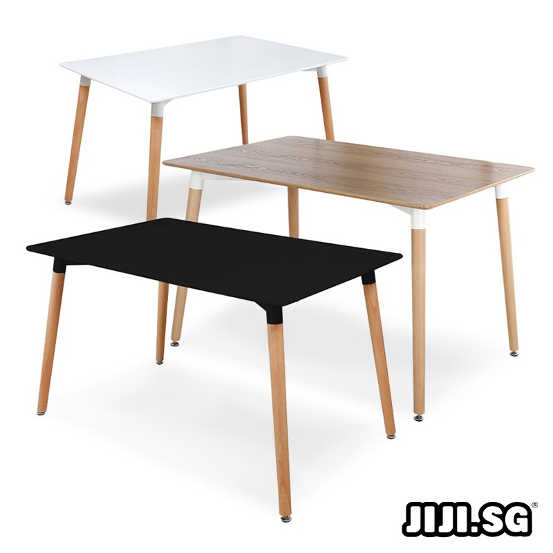 (JIJI SG) Eames Rectangular Dining Table - 120cm / 140cm | Shopee Singapore