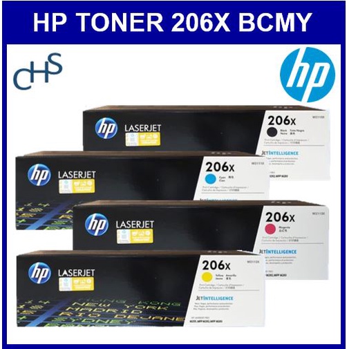 HP Toner 206X High Yield Black Cyan Magenta Yellow For M255DW / M255NW ...