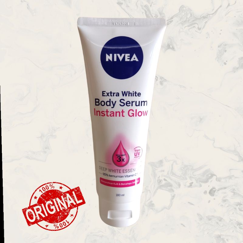 Nivea serum Extra white Instant glow body serum 180ml | Shopee Singapore