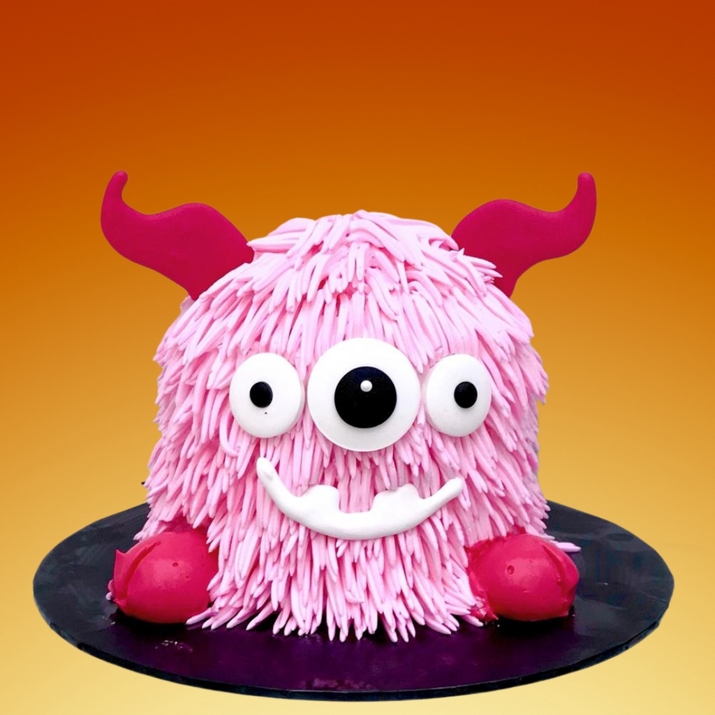 HalalCertified Pinky Monster Cake (Ideal for Kids) Shopee Singapore