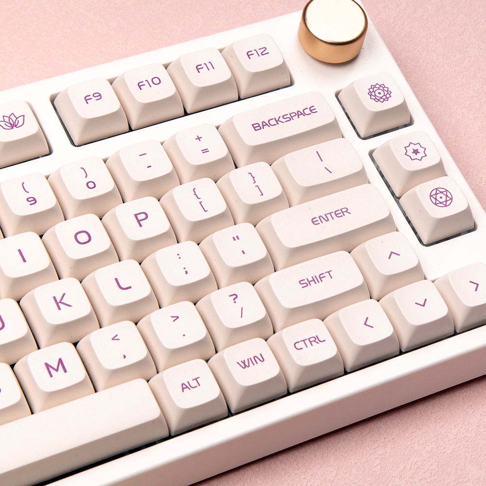 Minimalist Milk Purple PBT Keycaps XDA Outline 131 Key Is Suitable for ...