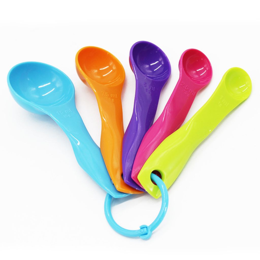 Kitchenware Colourful Measuring Spoons 5 Pcs Set