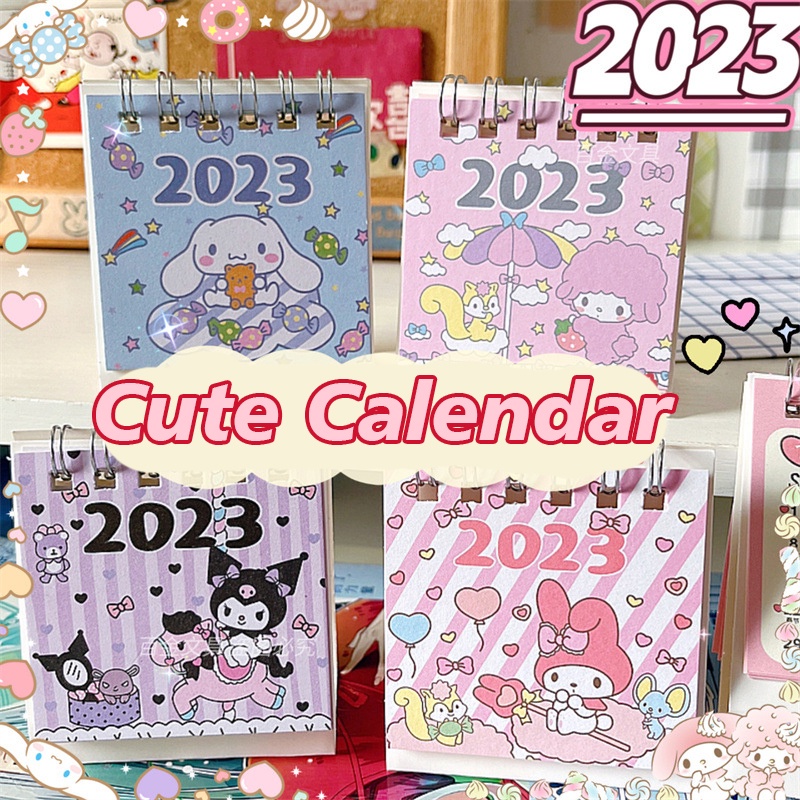 2023 Calendar Cute Kuromi Mini Creative Desktop Calendar Notepad