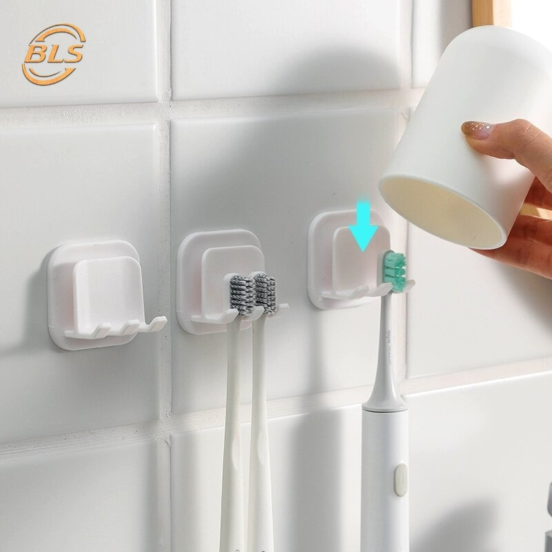 Wall-Mounted Punch-free Toothbrush Drying Stand/ Double Card Position ...