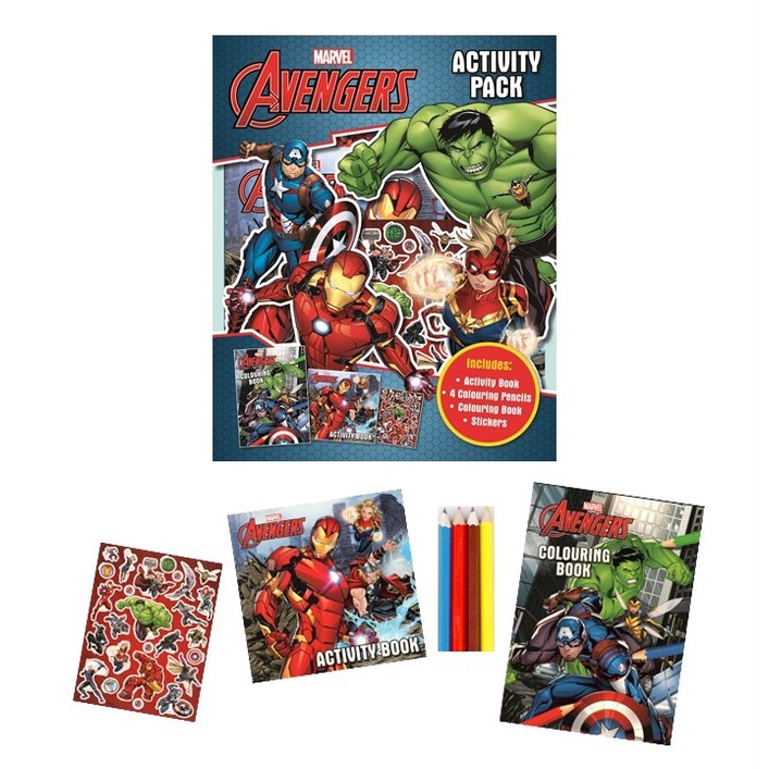 Marvel Avengers Activity Pack for Kids With 1 Colouring Book & 1 ...