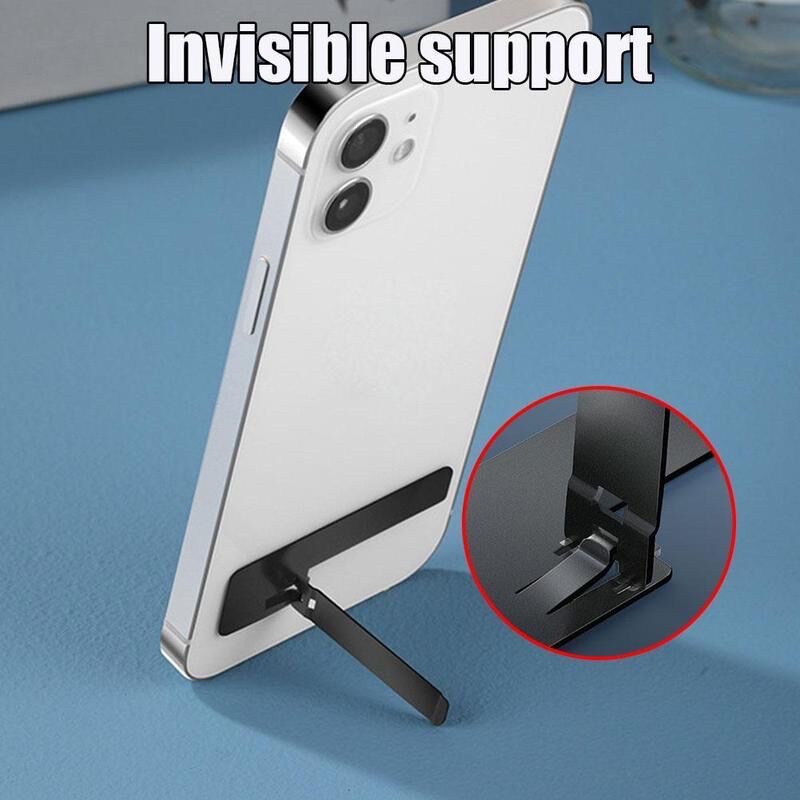 [SG]Phone holder 0.6mm Ultra-thin Invisible Back Sticker Mobile Phone Holder/ Foldable Stainless Steel Desktop Stand