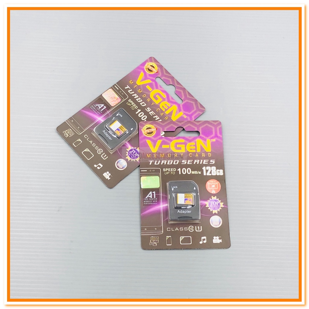 V-Gen Micro Sd Vgen 128Gb Turbo Class 10 100Mb/s Original Memory Card ...