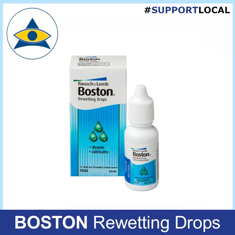 BOSTON Rewetting Drops (10ml/bottle) For gas permeable lenses | Shopee ...