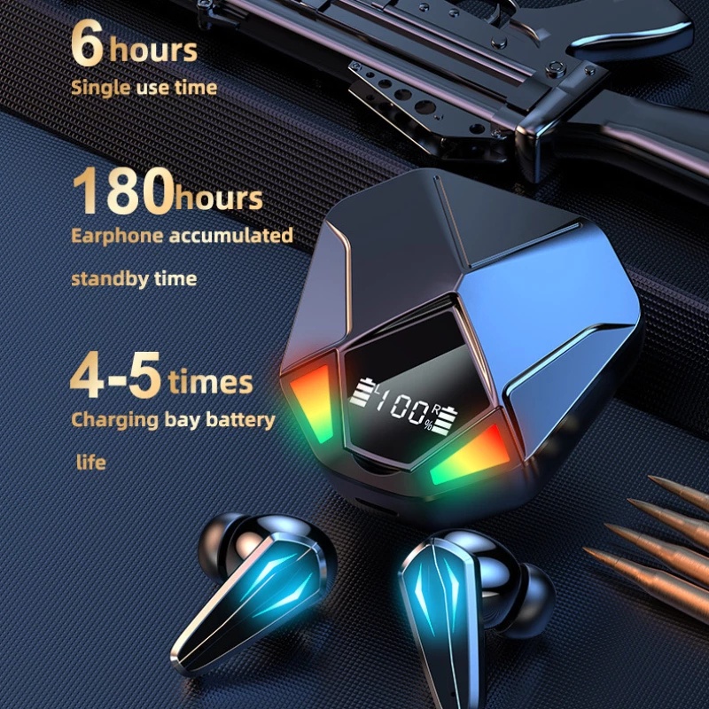 Vitog X6 Tws Gaming Headsets 40ms Low Latency Tws Bluetooth 51 Headphone Wireless Earphone 4454