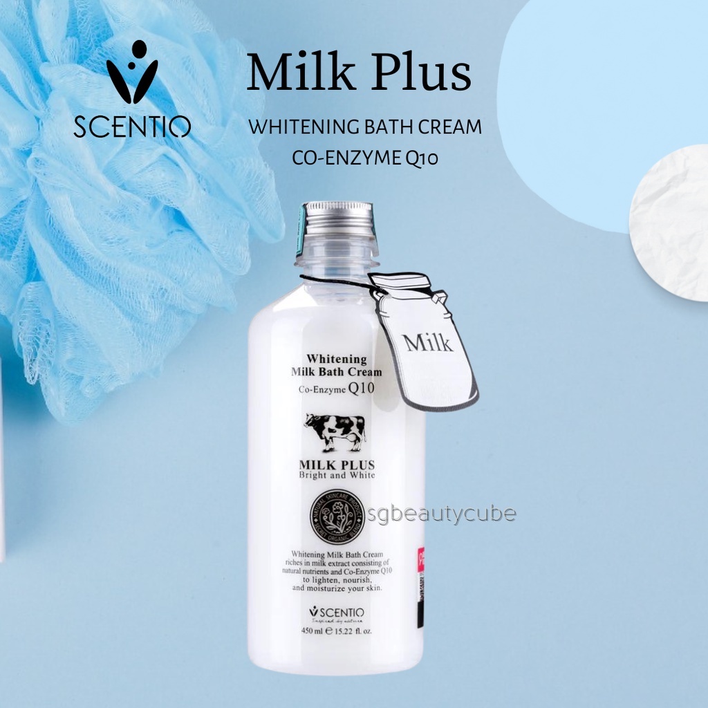 [SG INSTOCK] Scentio Beauty Buffet Milk Plus Whitening Bath Cream CoEnzyme Q10 450ML Shopee