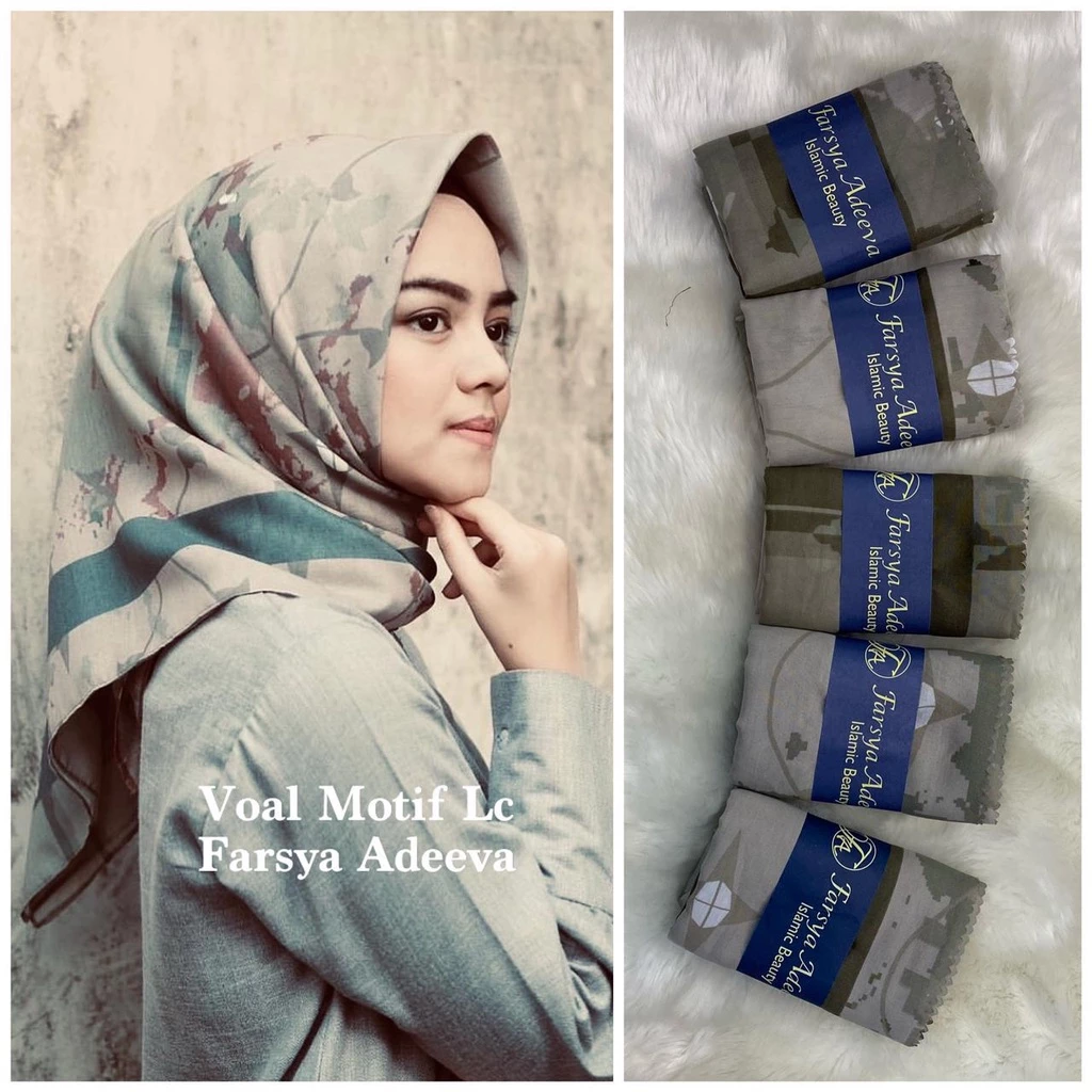 PROMO...!!! Hijab Motif Voal Premium / Hijab Denay Motif Printing - Gambar 4