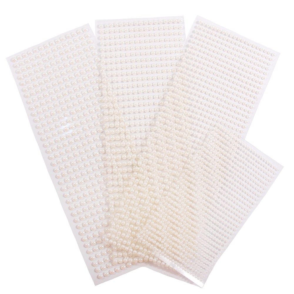 3mm 4mm 5mm 6mm pearl Rhinestones Tattoo Sticker Self Adhesive Flatback ...