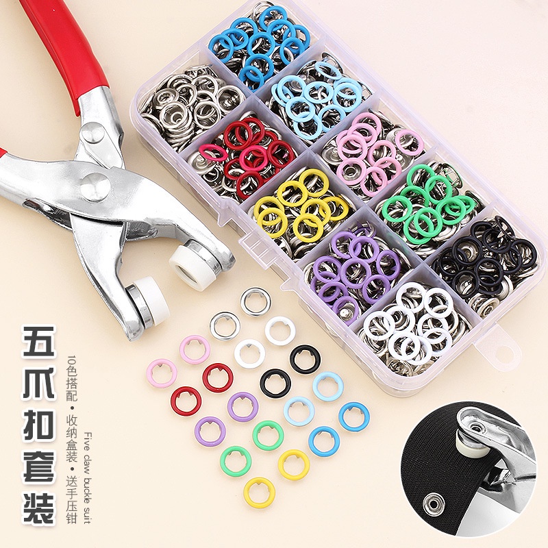 (Delivery Within 24 Hours) Color Hollow Solid Five Grip Buttons Metal ...