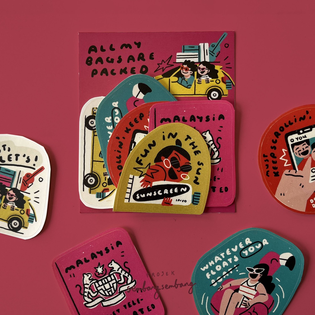 sticker pack - vacation : all my bags are packed by projek ...