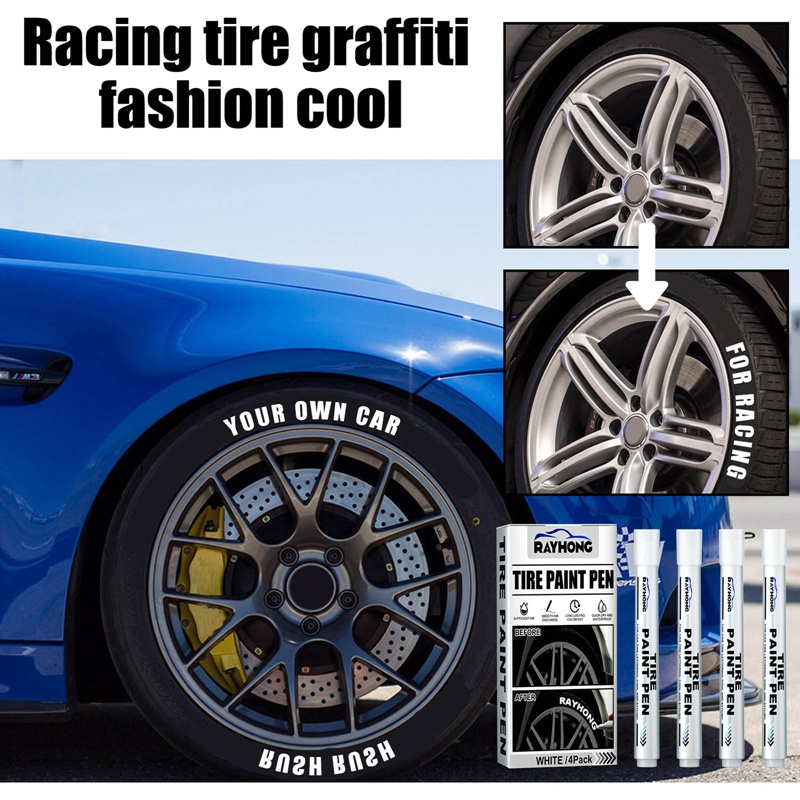 Tire Paint Carlikeit White Marker For Car Tire Lettering Pack
