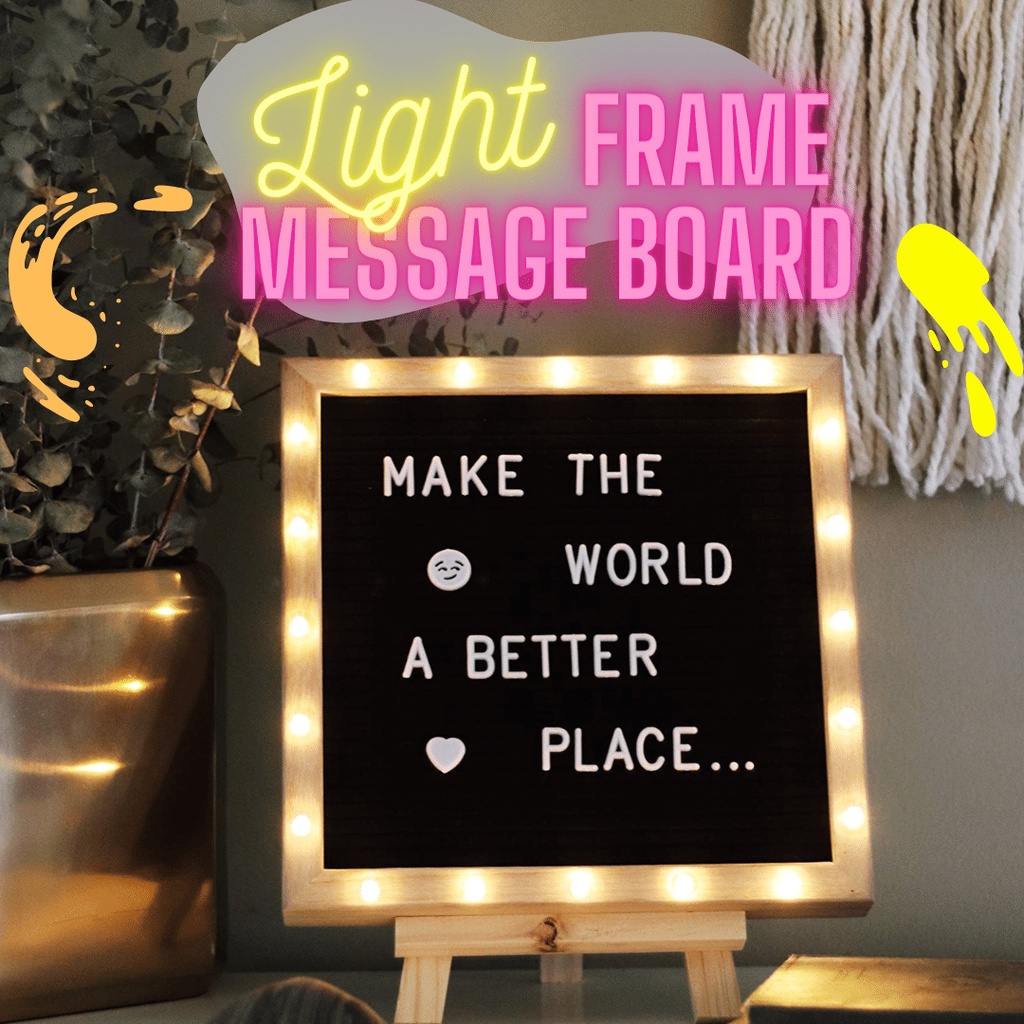 LED Felt Letter Message Board (Various Colours)
