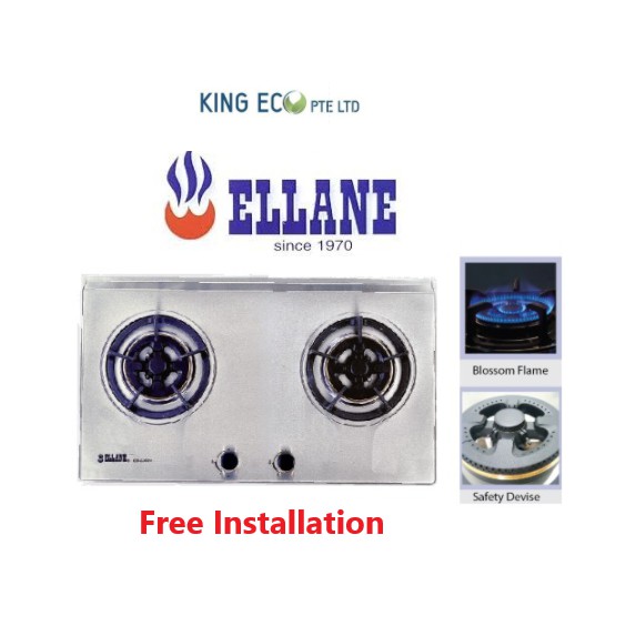 ELLANE EB228SV 76CM 2 BURNER STAINLESS STEEL GAS HOB WITH SAFETY DEVICE Shopee Singapore