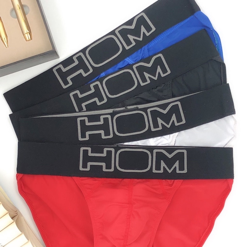 Hom Men's Underwear Bikini Comfortable And Breathable Briefs Shopee