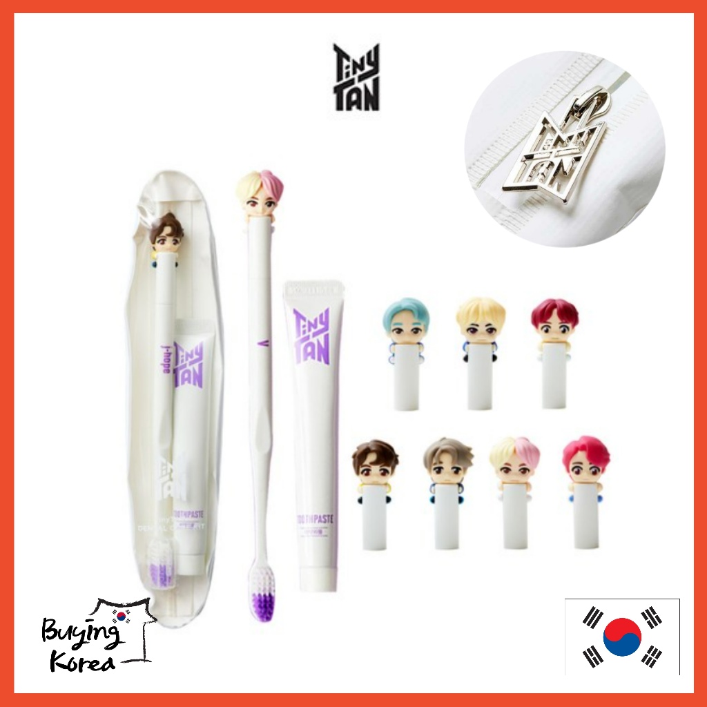 BTS Official Goods Character TinyTAN Dental Kit Toothbrush + Toothpaste ...