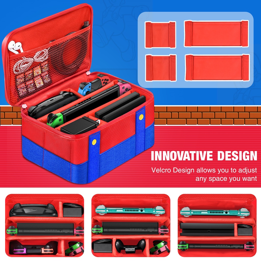 Mario Large Carrying Protective Case for Nintendo Switch OLED Console ...