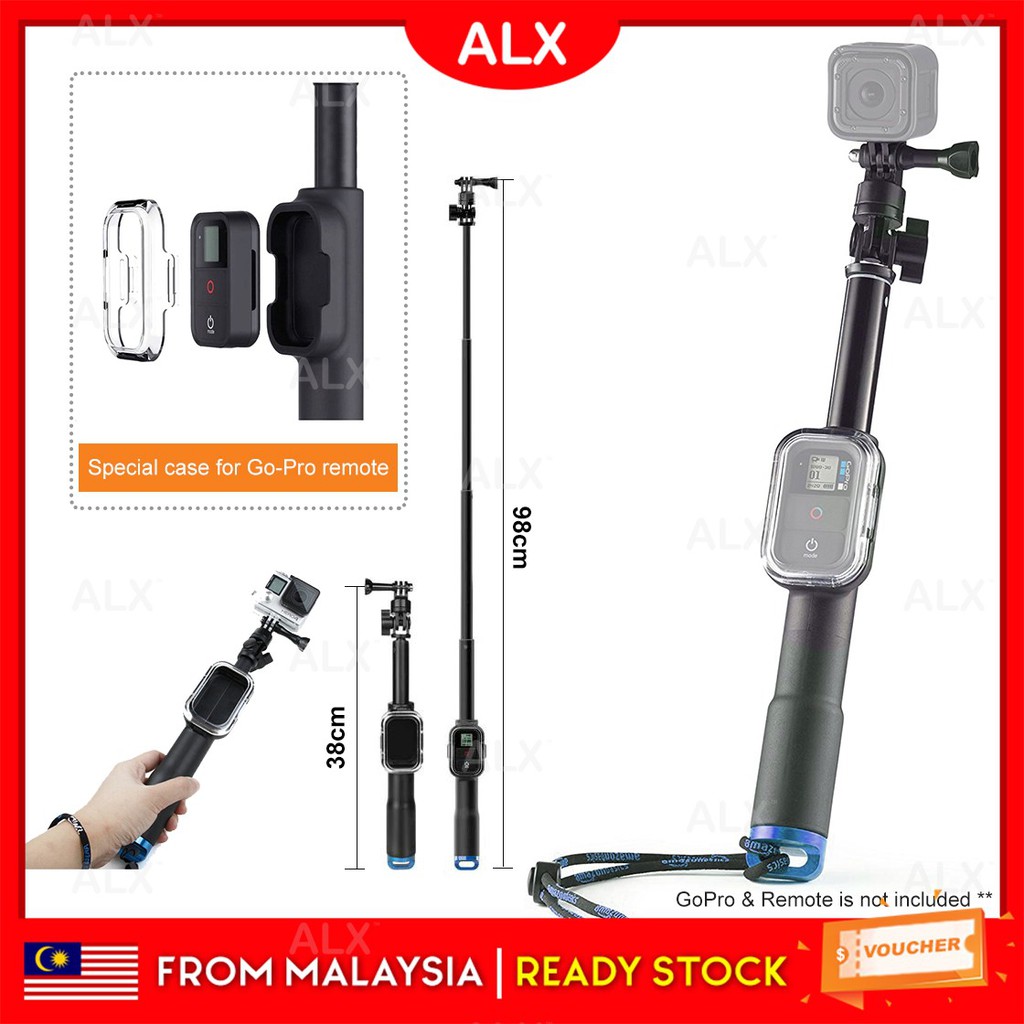 ALX Remote Pole Handheld Monopod Tripod Mount Adapter 38 97cm for