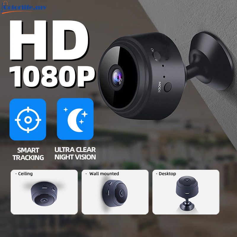 A9 1080P Tuya Smart Life Mini IP Camera WIFI Security Home House Nanny ...